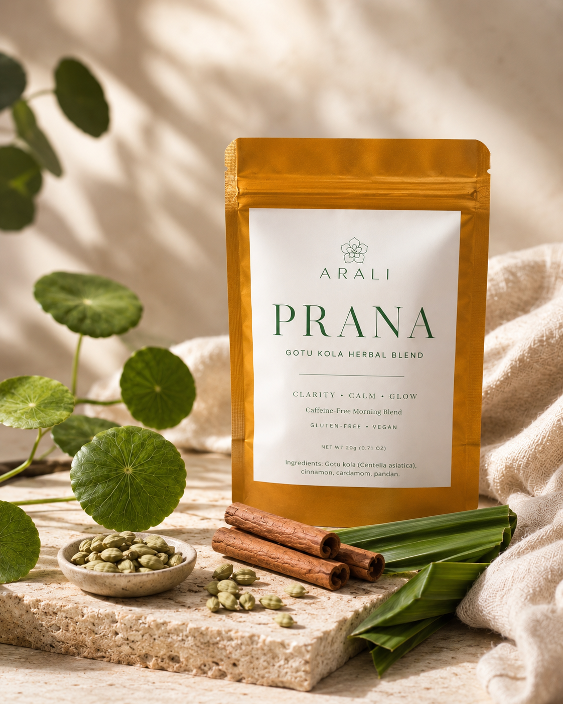 PRANA Sample (20g) : Morning Gotu Kola Blend